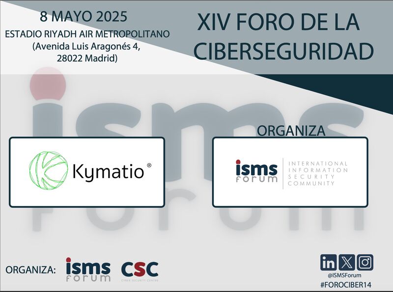 Kymatio sponsors the 14th ISMS Forum Cybersecurity Forum