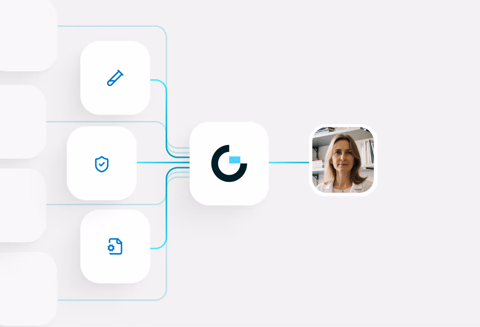 Diagrams illustrating how Geeng simplifies the comprehension of multichannel data.