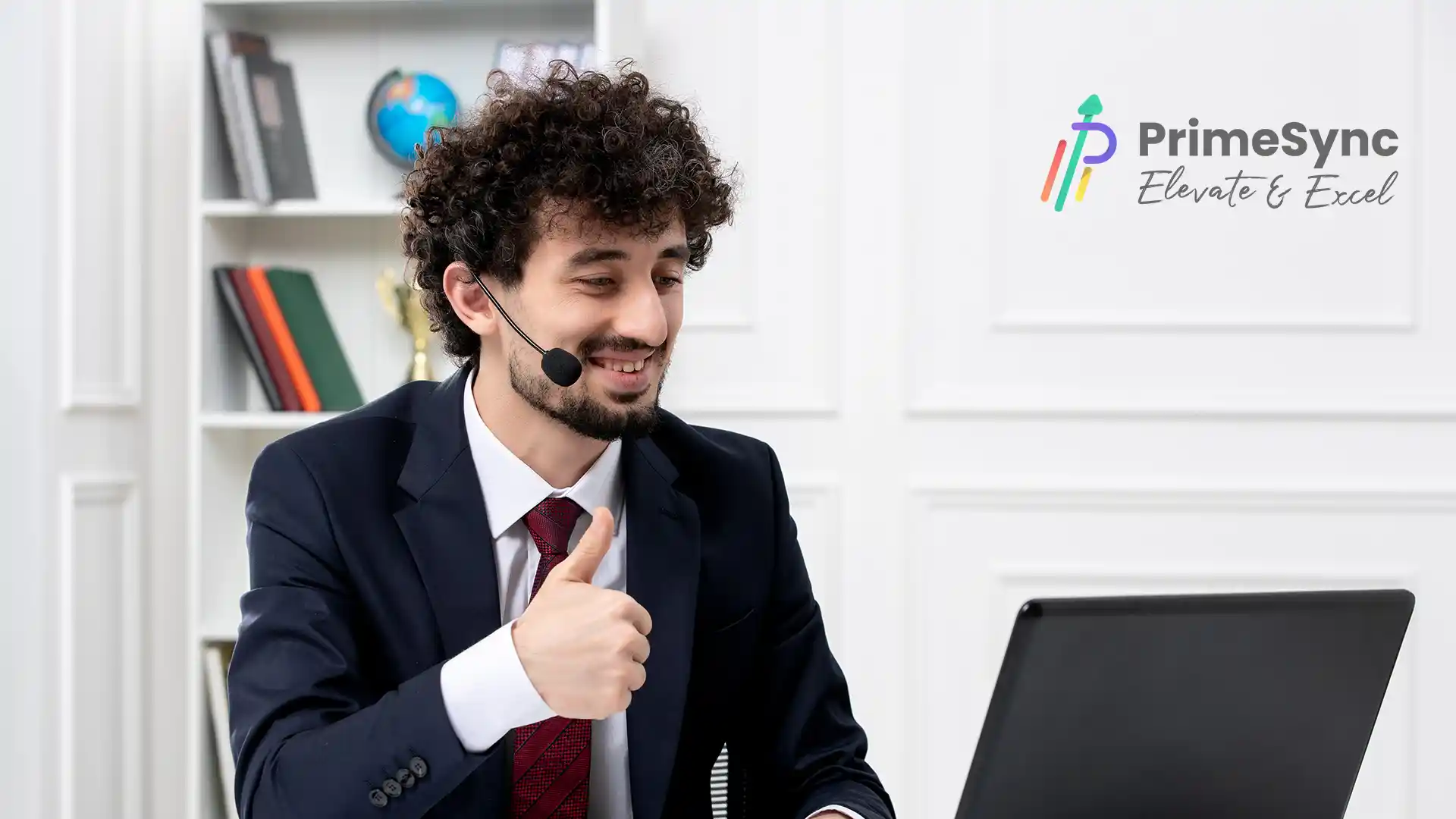 PrimeSync representative talking with a new voice AI customer.