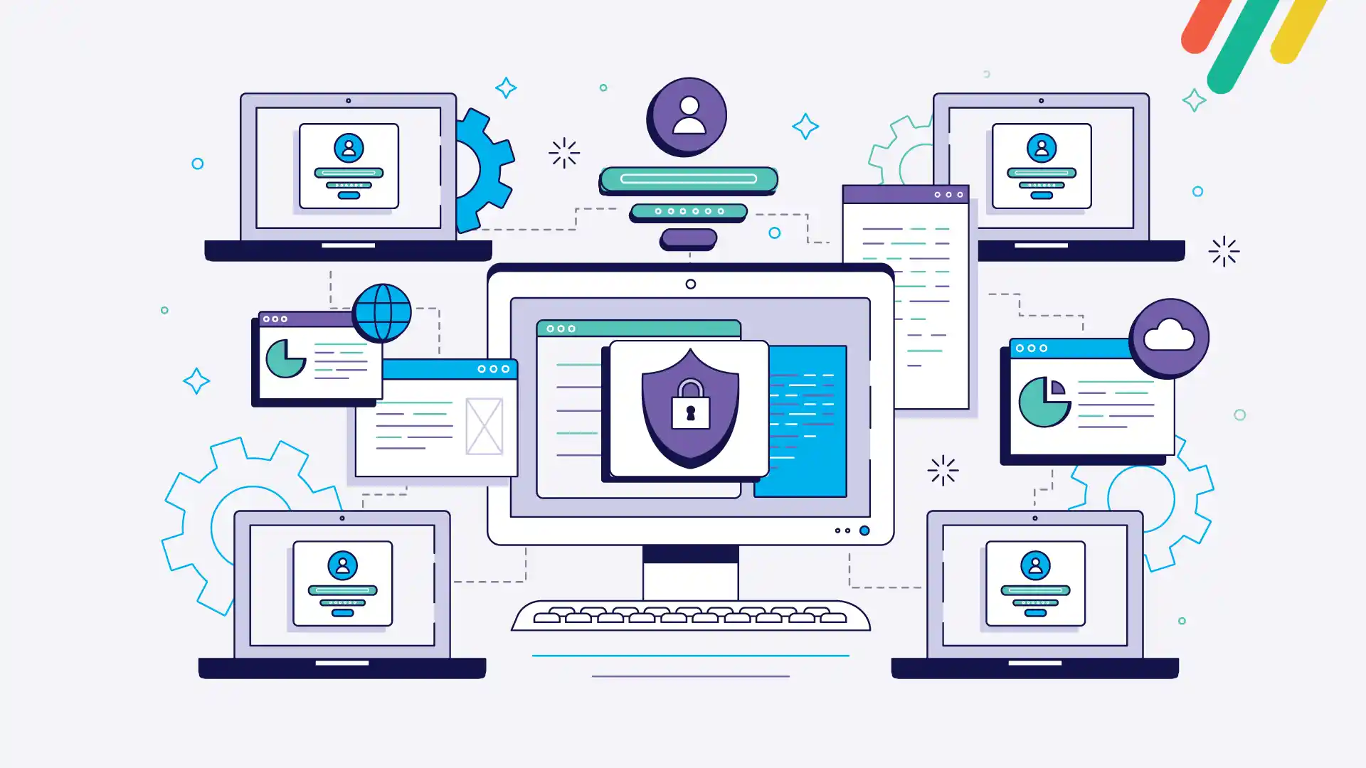 On screen illustration of data privacy or medical privacy regulations.