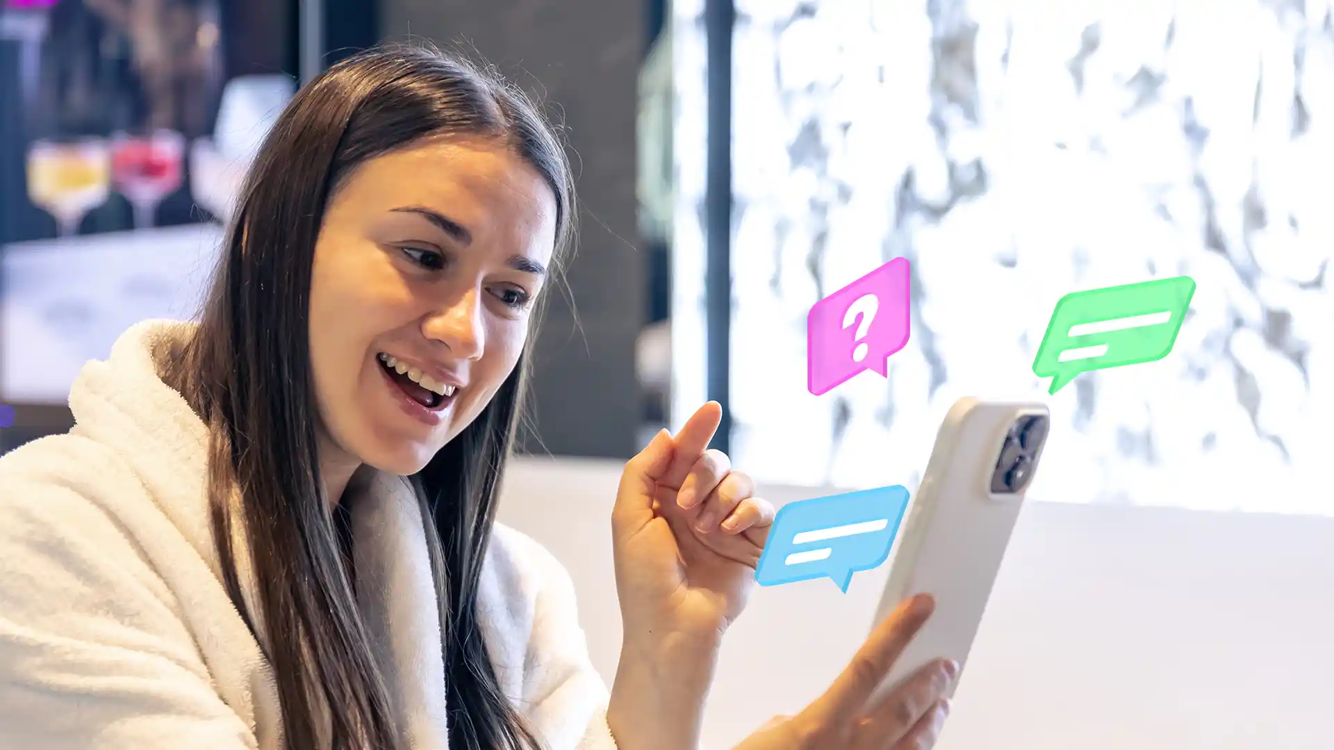 Customer in conversation with AI assistant.