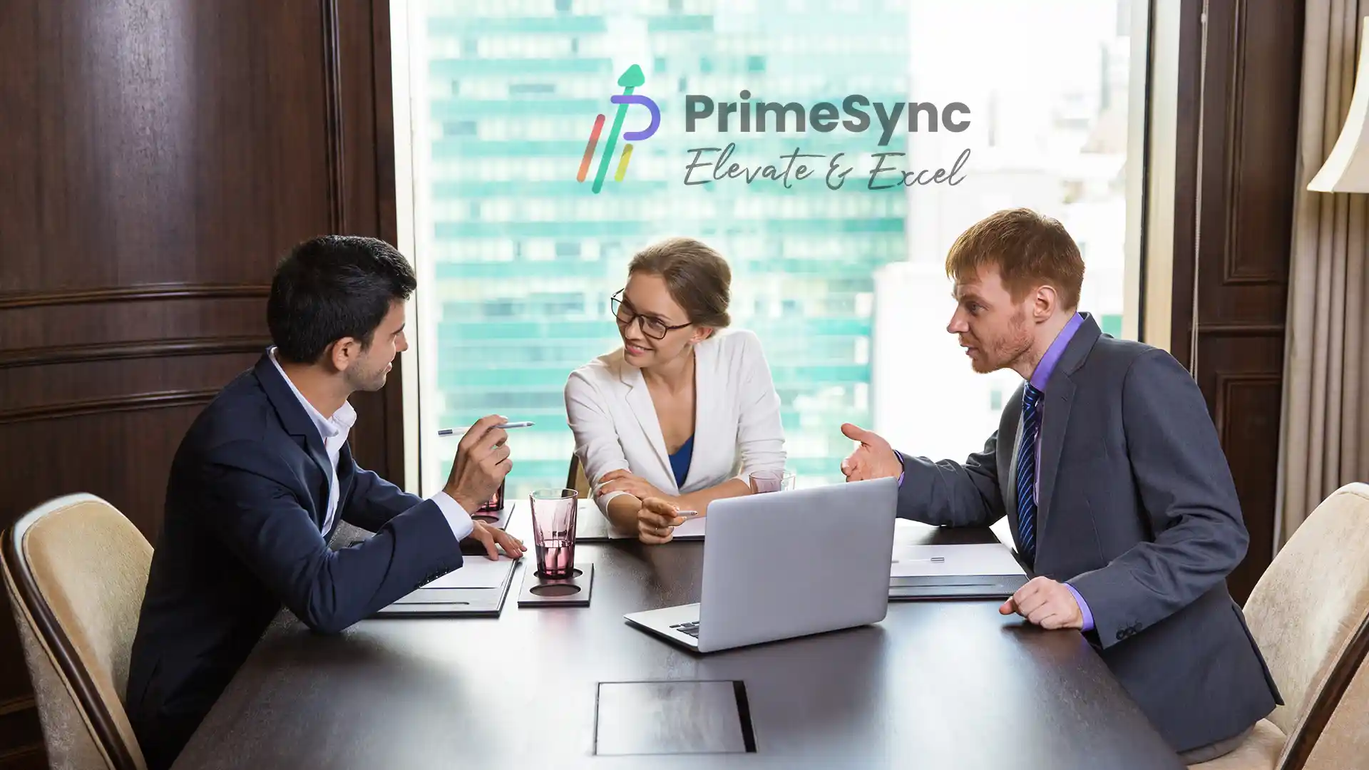A PrimeSync representative advising a customer on getting started.