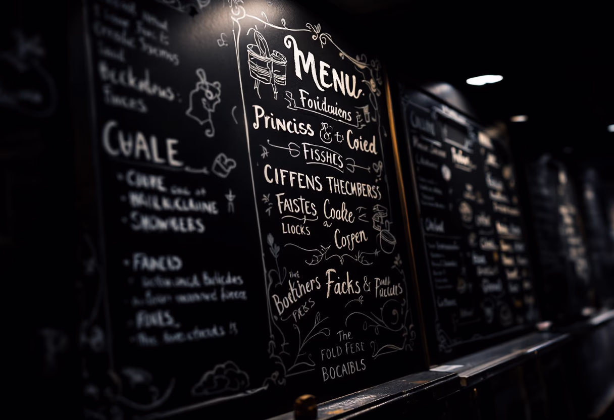 image of a food truck menu display