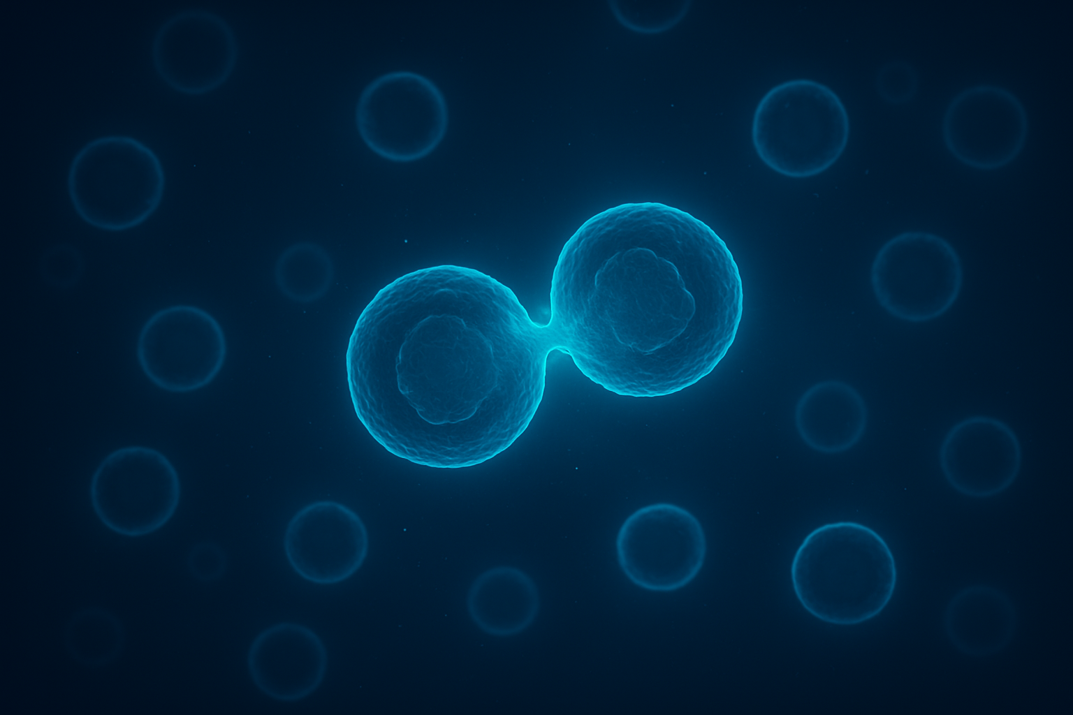 Cell mitosis illustration symbolising evidence based health and recovery