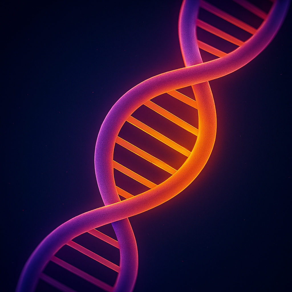 DNA helix illustration symbolising From Generic to Precision Wellbeing