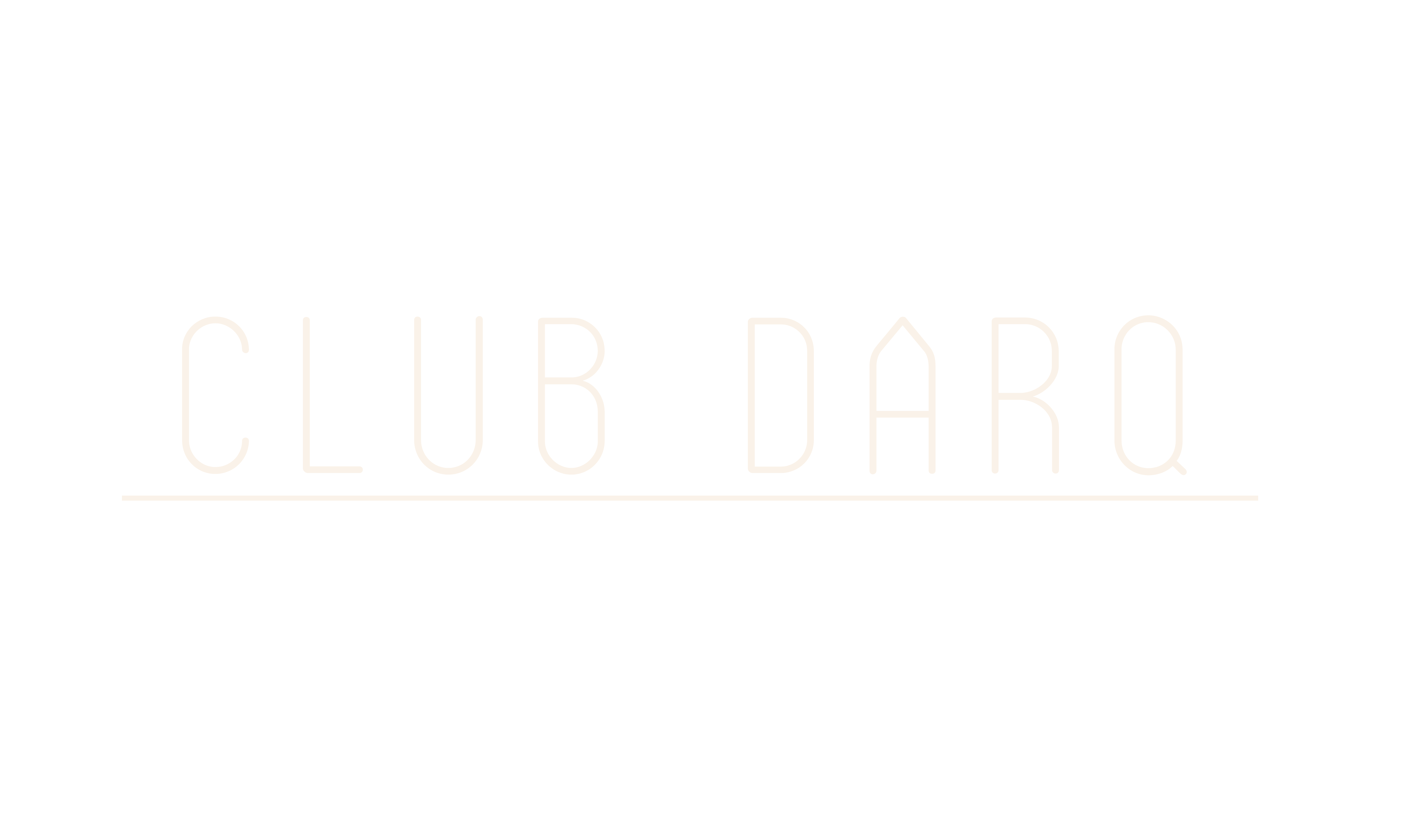 Stylized text reading 'CLUB DARQ' in thin white letters with a horizontal line underneath on a black background.