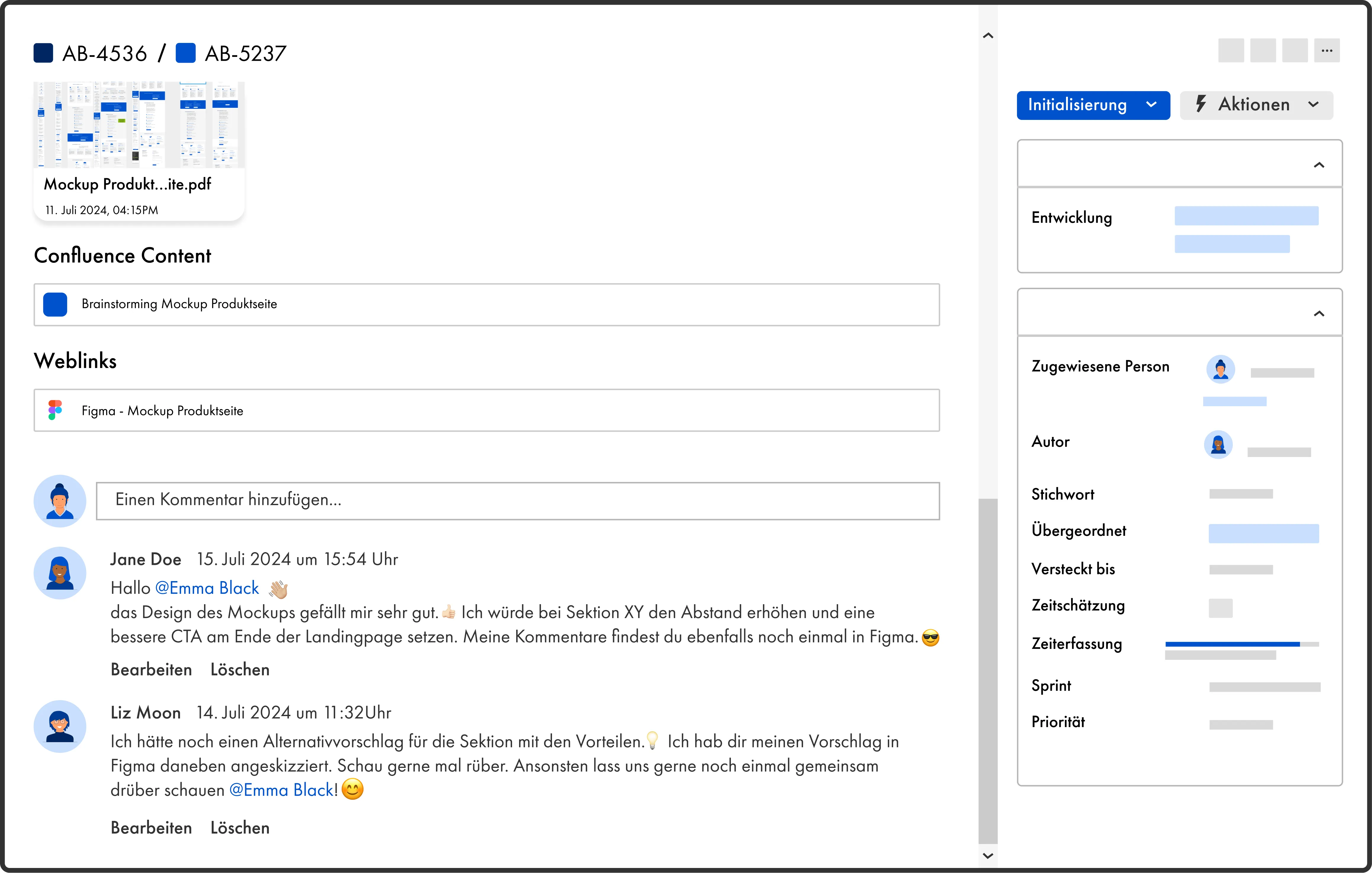 Vorgang Beispiel-Screenshot