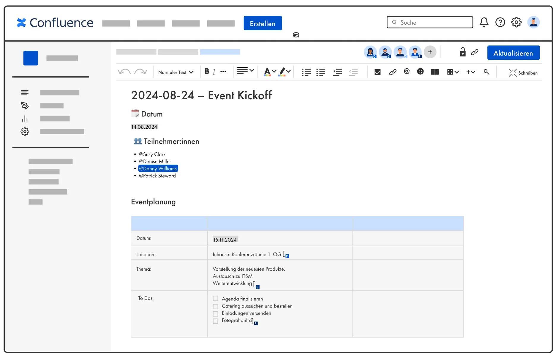 Confluence Beispiel-Screenshot
