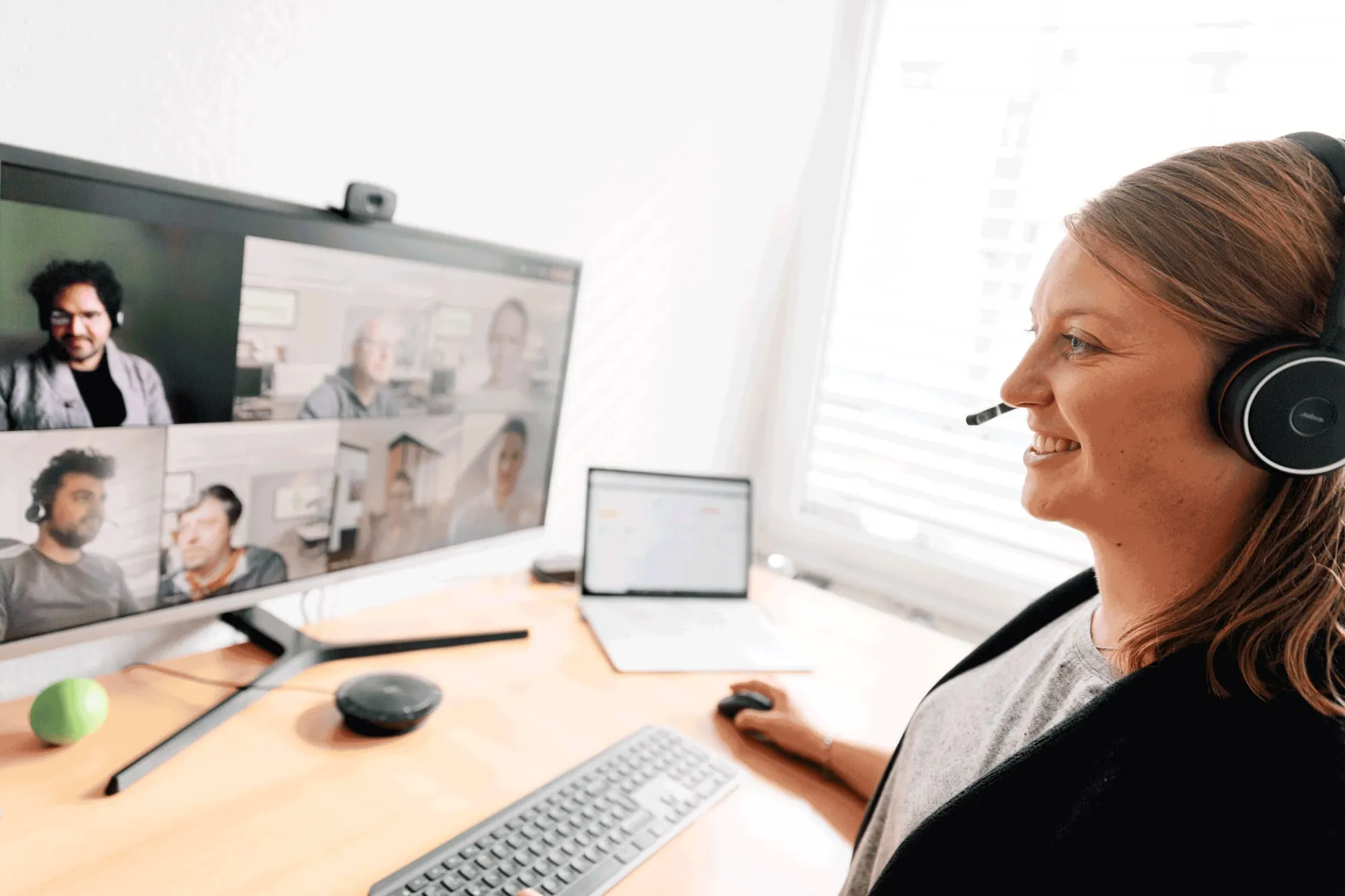 Foto von einem online Meeting bei greenique