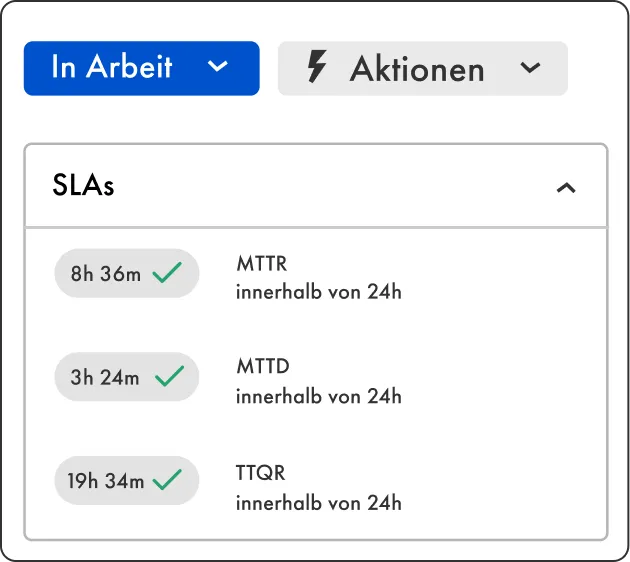 Ein Screen der SLAs in Atlassian Jira anzeigt