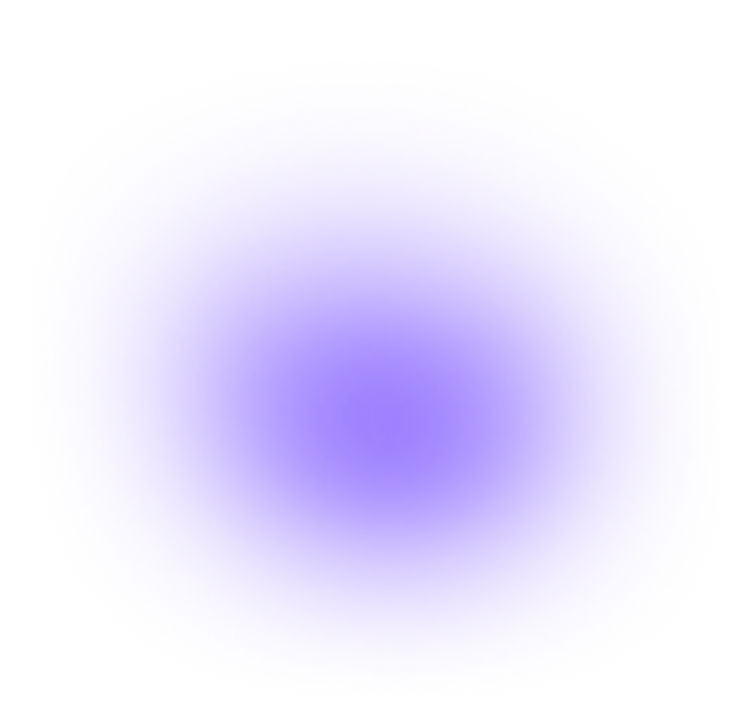 Abstract blue glowing light orb with a soft gradient and textured edges on a transparent background.