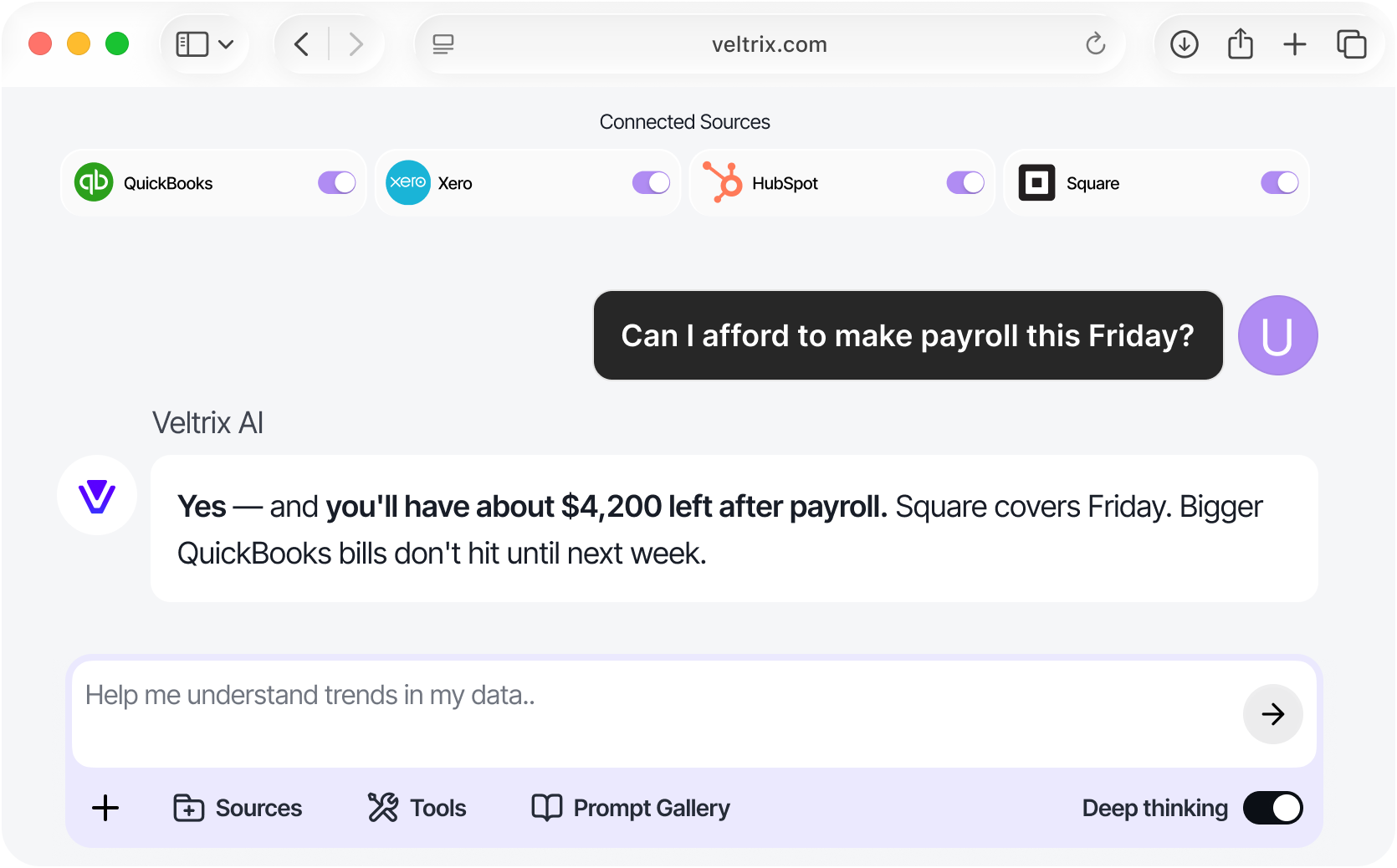Hero image, veltrix chat