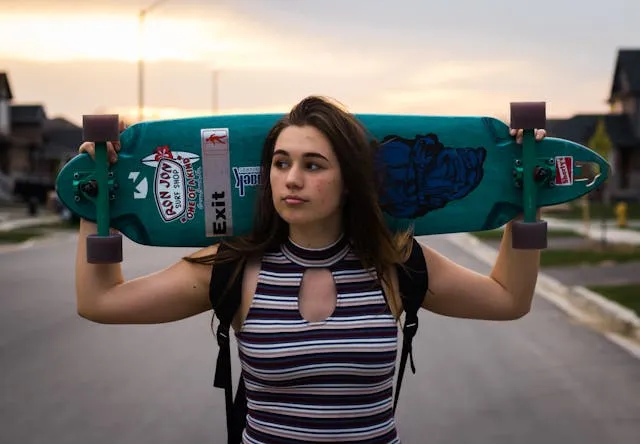 woman with skate