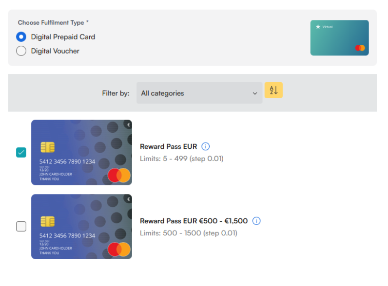 Workbloom Quick campaign Choose Fulfilment Type form