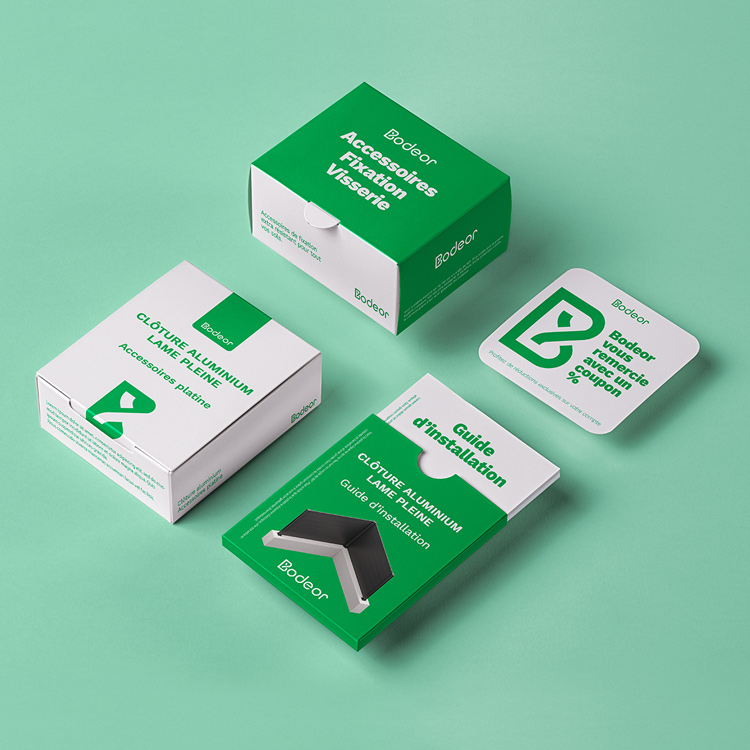Bodeor fence product packaging design mockup