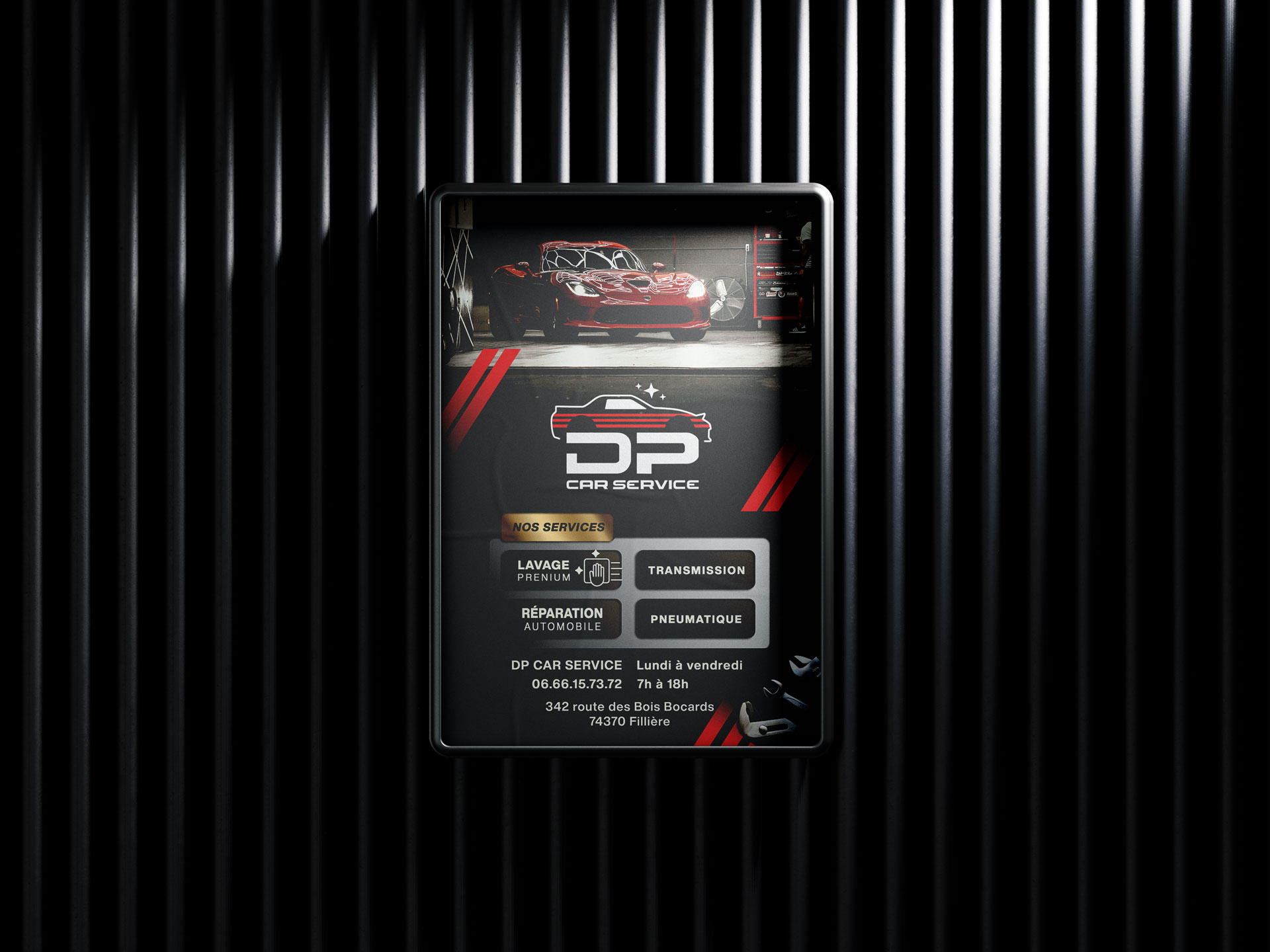 DP Car Service Poster Mockup
