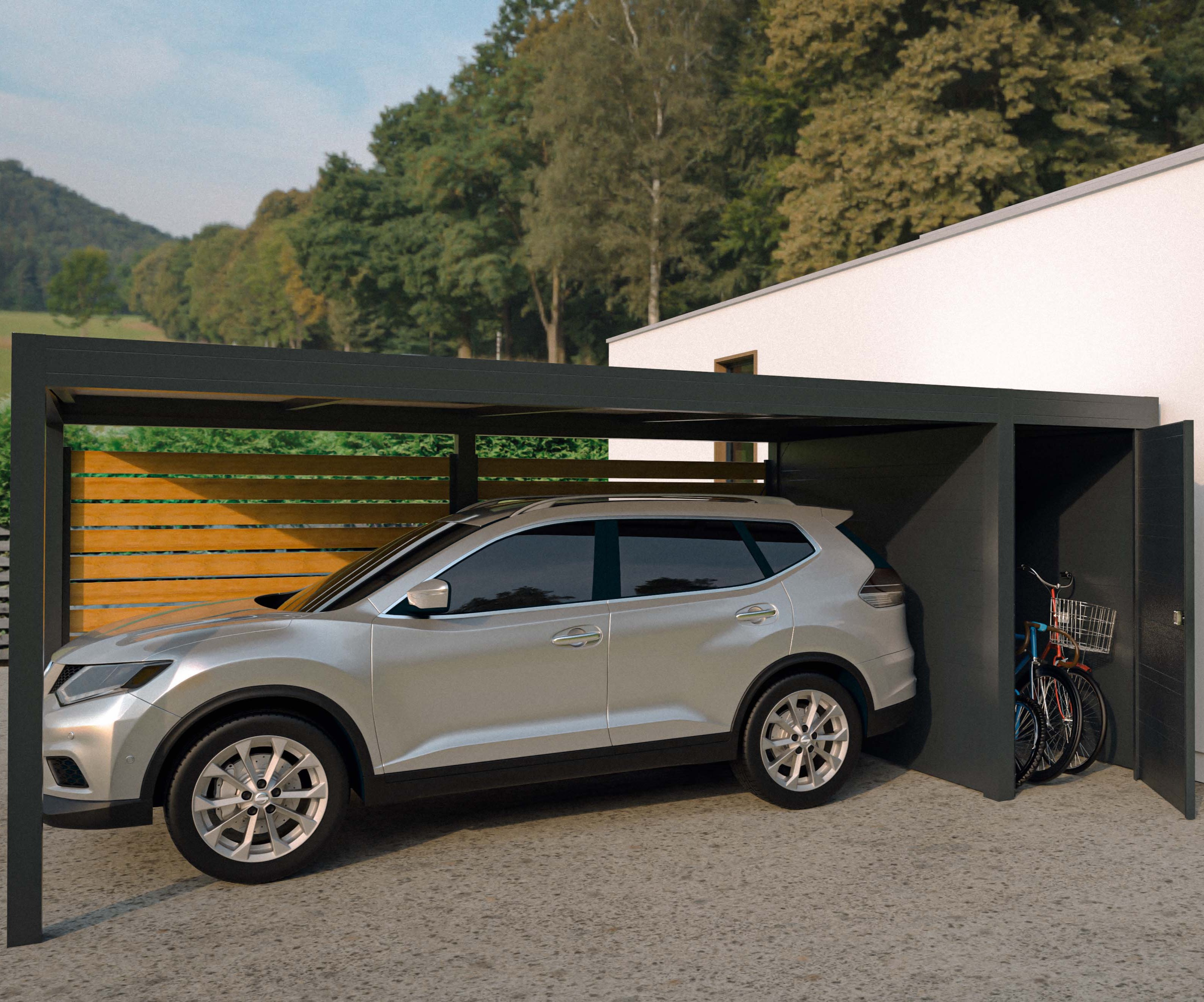 Carport sur mesure — MD Rénov', pose de menuiseries en Haute-Savoie