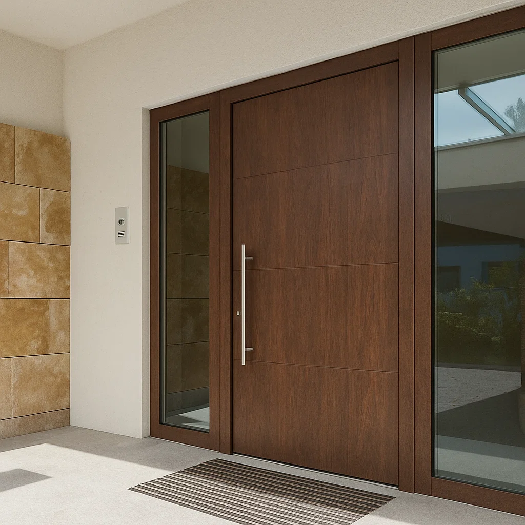 Porte d’entrée Bois sur mesure — MD Rénov', pose de menuiseries en Haute-Savoie
