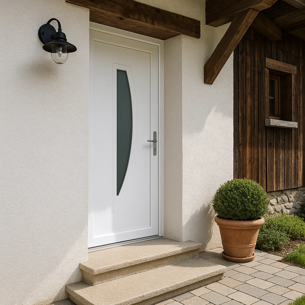 Porte d’entrée PVC — réalisation MD Rénov' à Annecy