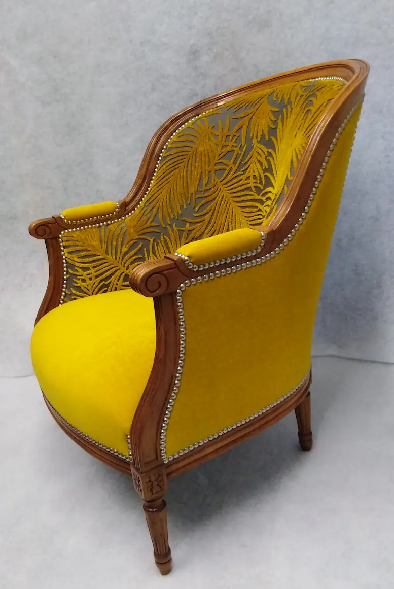 fauteuil louis 16 jaune