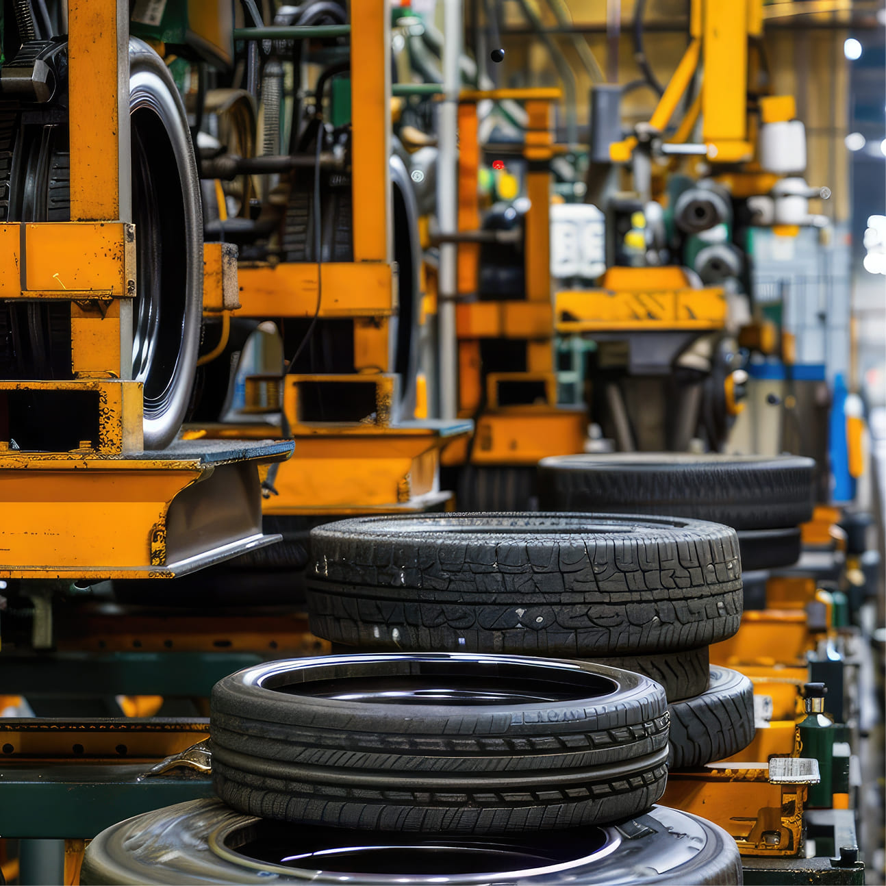 Tire production line highlighting use of recovered carbon black in circular rubber manufacturing