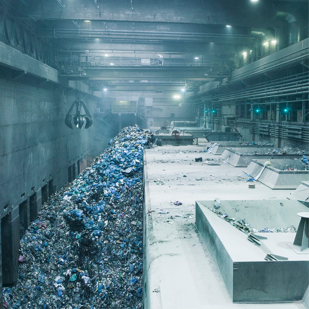 Waste processing facility symbolizing pyrolysis-based material recovery in circular waste management.
