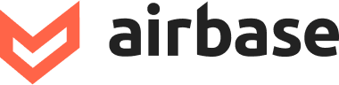Airbase logo with red chevron and black text on white background
