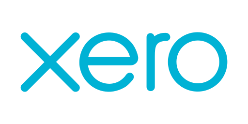 Xero logo in teal blue letters on white background