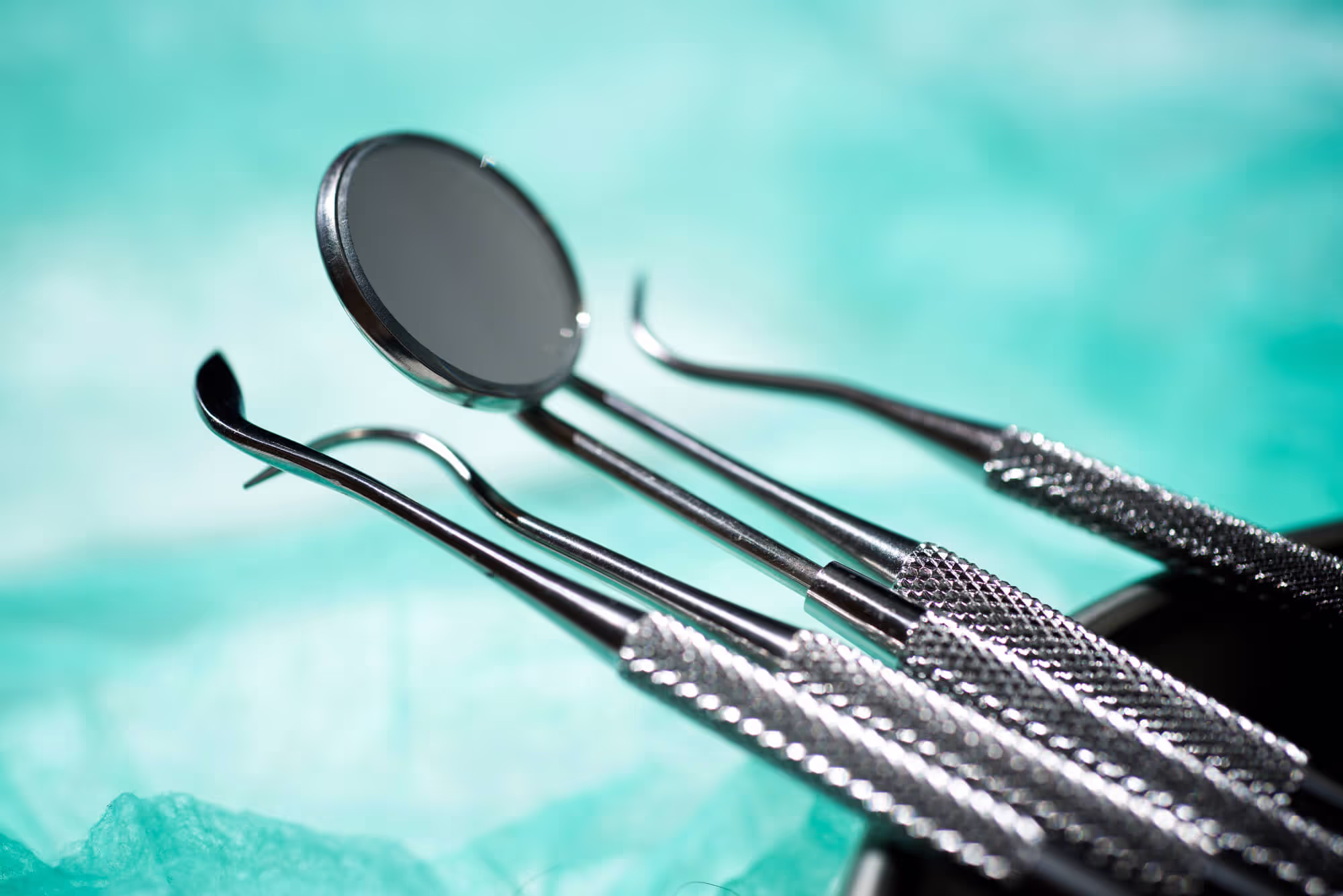 dental mirror and other tools used by dentists