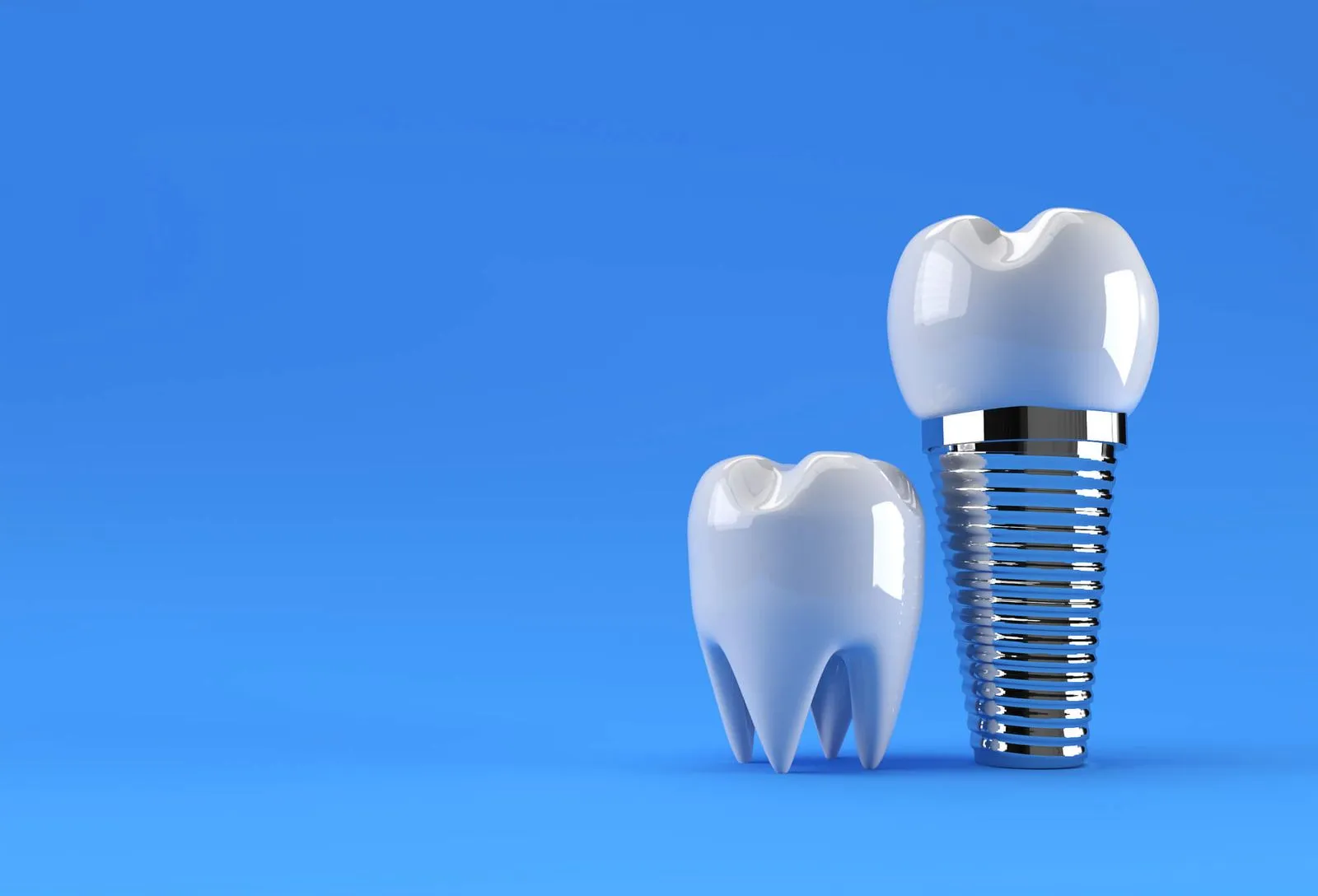 a dental implant and a crown