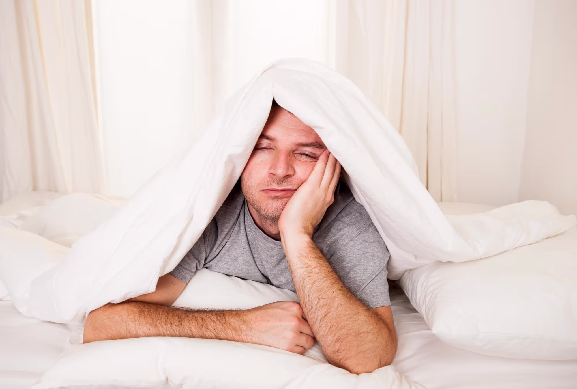 photo of a man who couldn't sleep