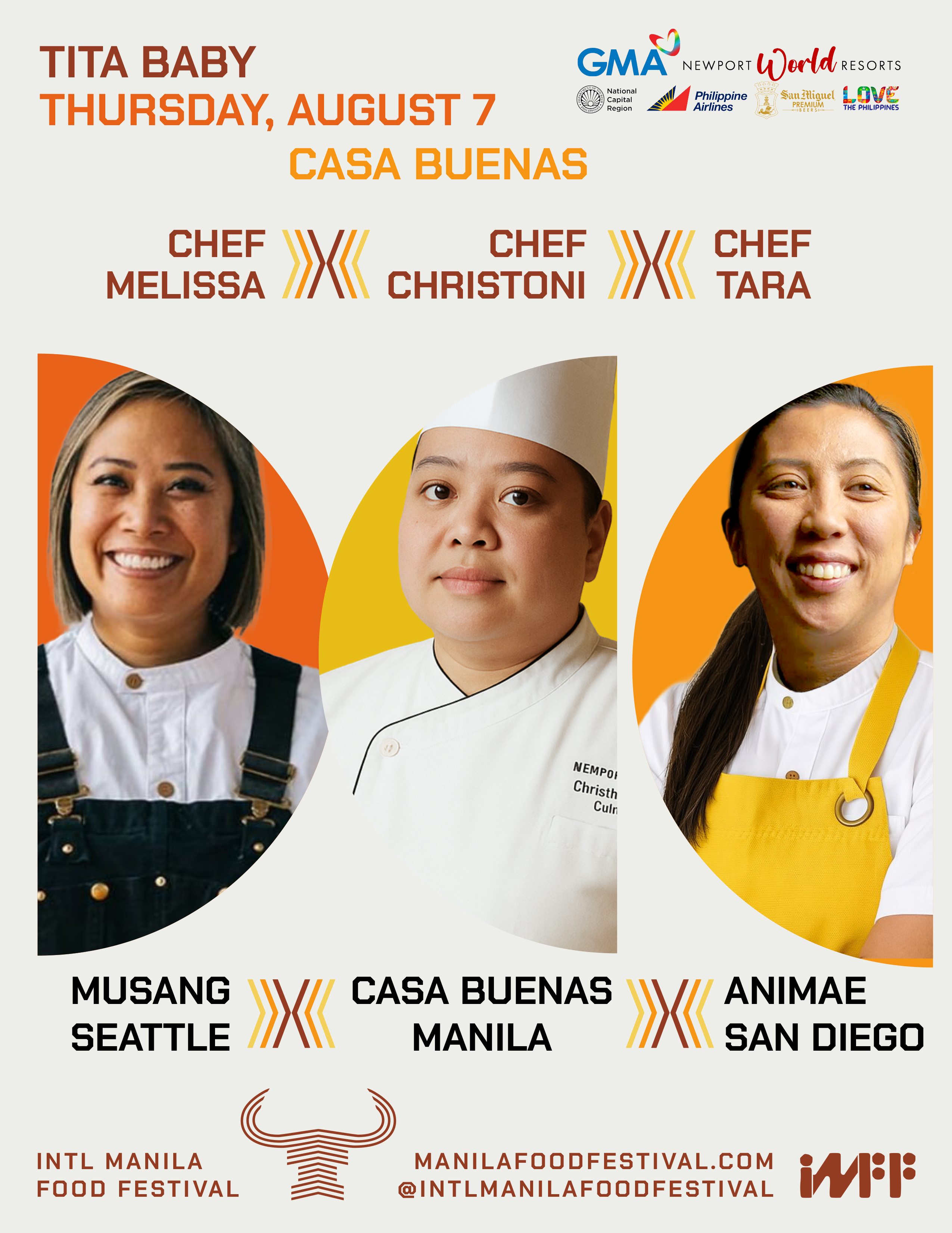 Tara Monsod of Animae (San Diego), Melissa Miranda of Musang (Seattle) and Casa Buenas (Newport World Resorts) come together to explore modern Filipino cuisine through their distinct yet complementary lenses