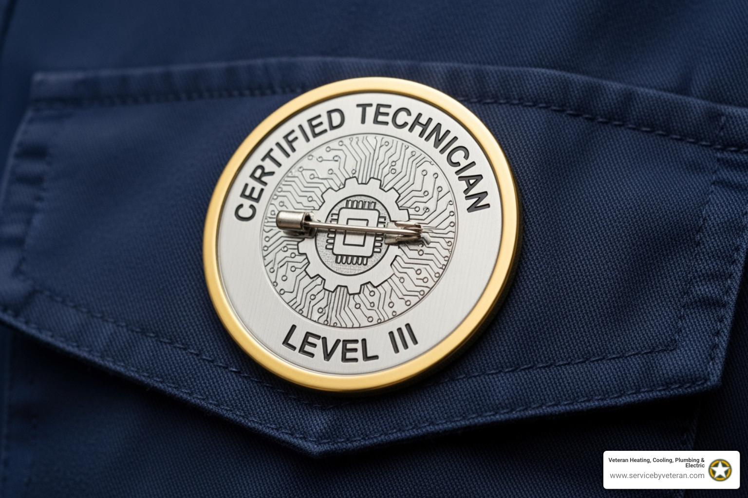 technician's certification badge - duct cleaning service