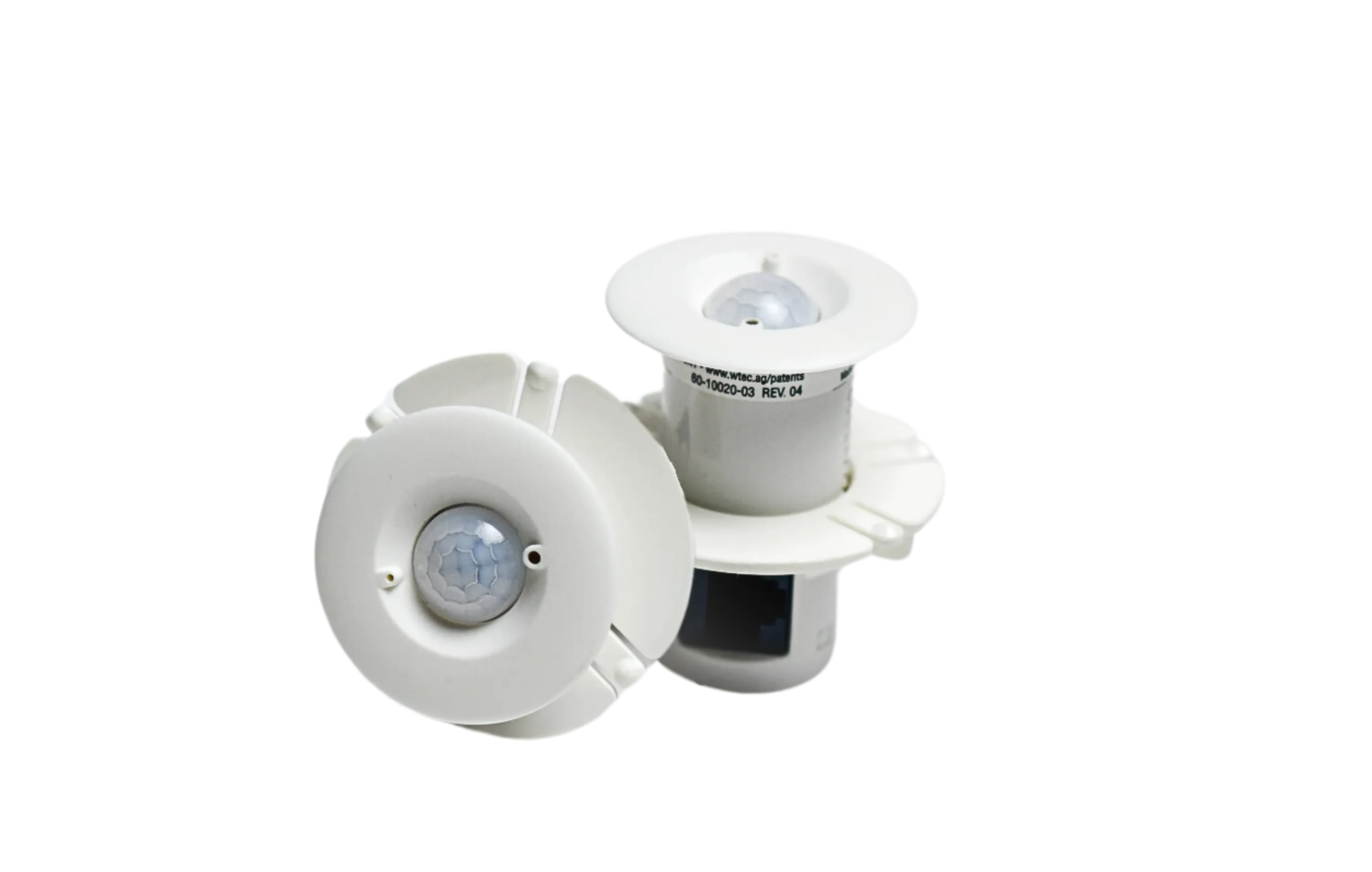 Ceiling-mounted motion sensor devices