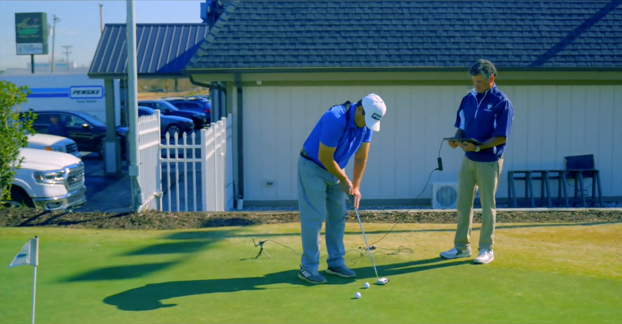 Golf coaching session