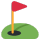 Golf Flag on green icon