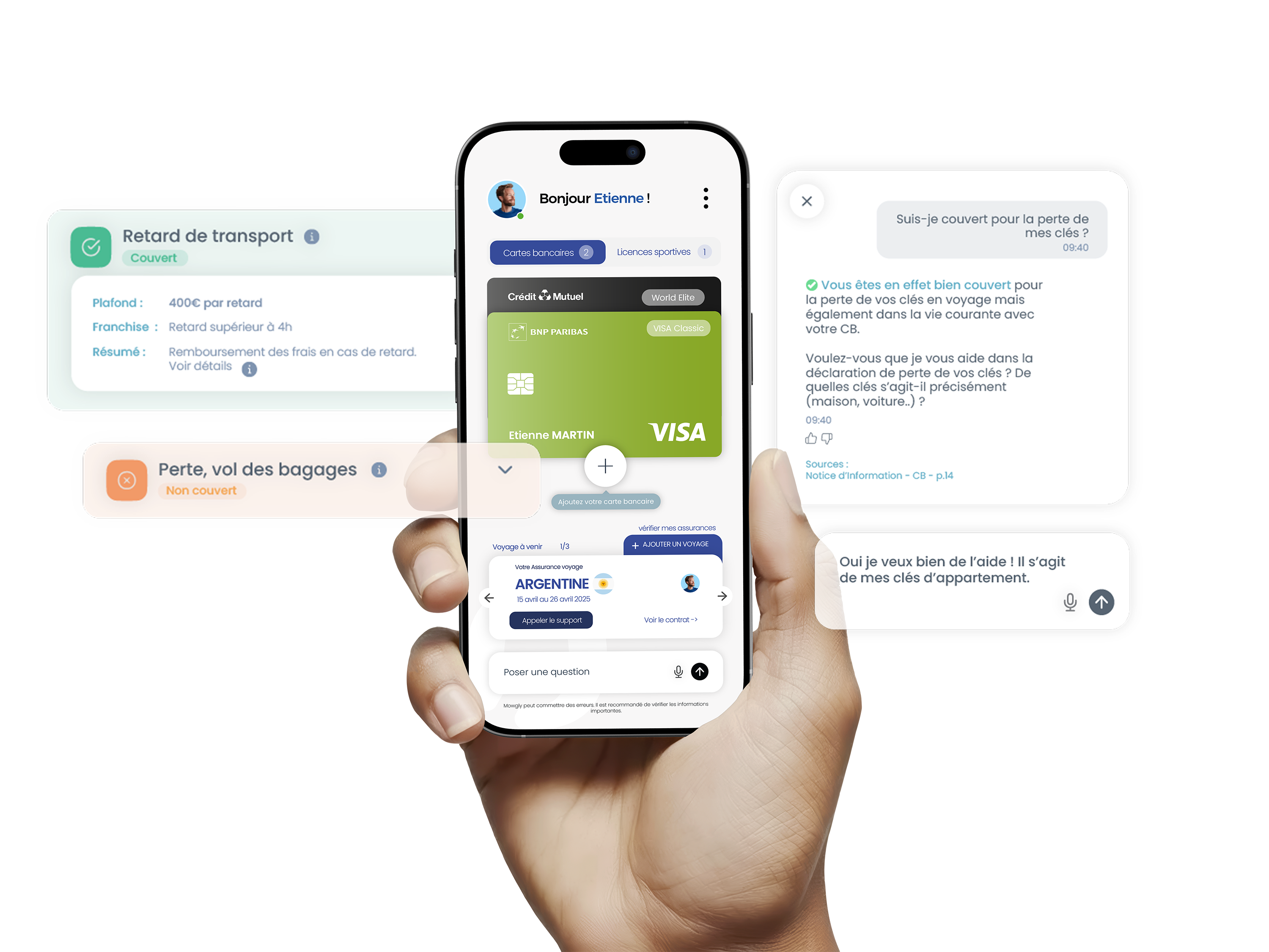 Application mobile MOWGLY - gestion des assurances