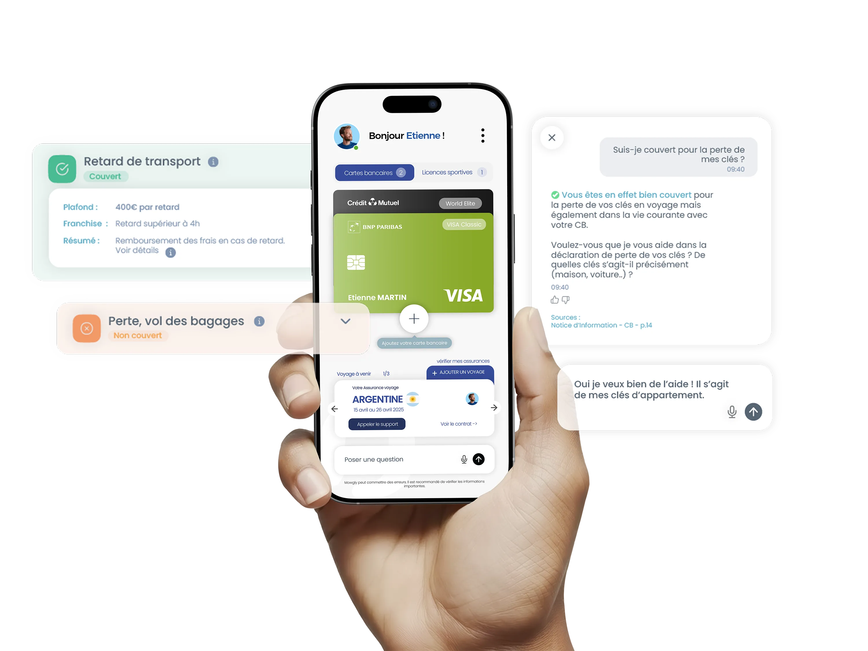 Application mobile MOWGLY - gestion des assurances
