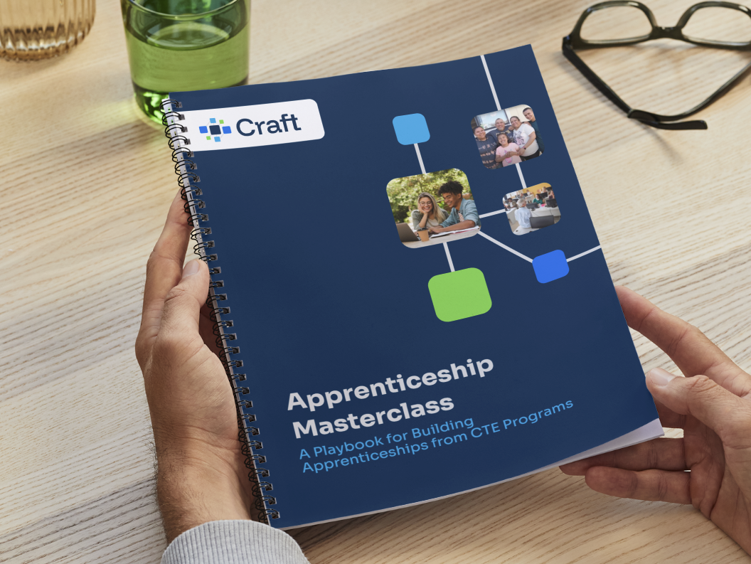The cover of Craft's ebook on building apprenticeships out of CTE programs.