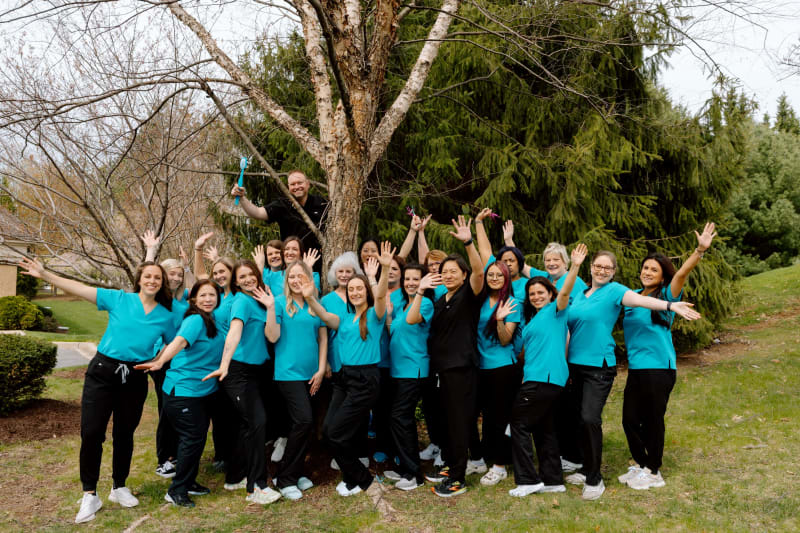 The Frederick Pediatric Dentistry team posing for a group photo