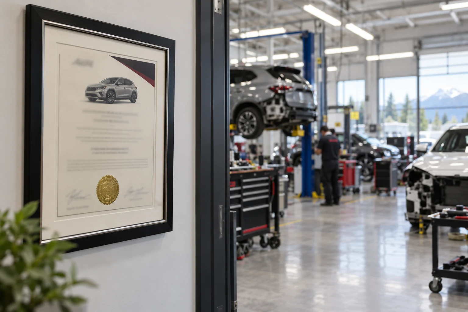 Kia collision repair at Cerna Collision in Surrey BC