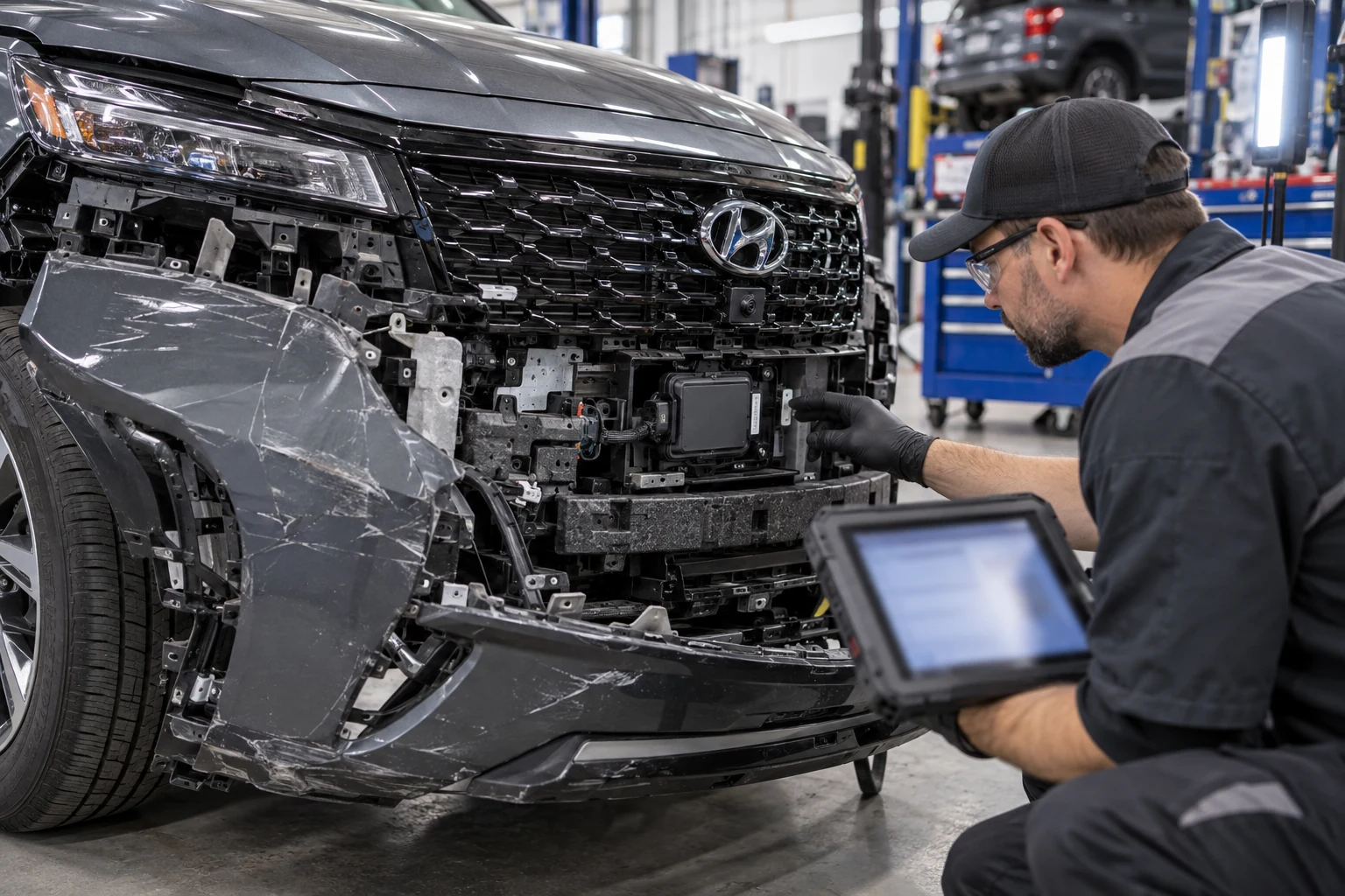 Hyundai collision repair at Cerna Collision in Surrey BC