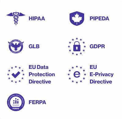 illustration multiple icons for security types