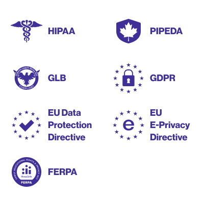 illustration multiple icons for security types