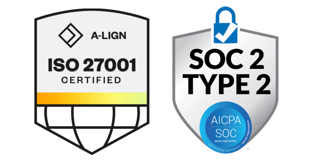illustration shields soc 2 type 2 iso 27001