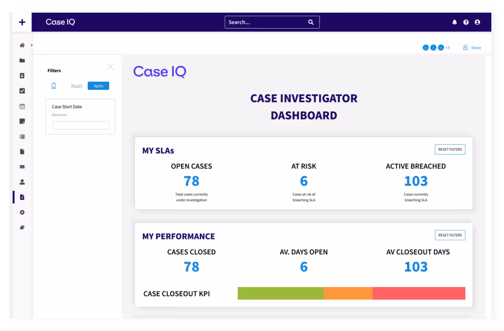 screenshot application analytics dashboard