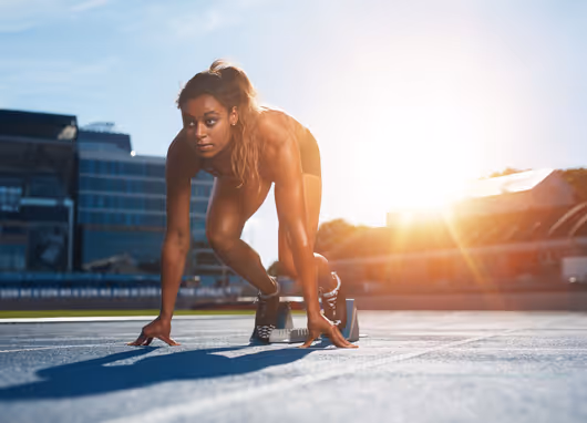 stock photo female track athlete