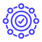 icon circles with checkmark in center