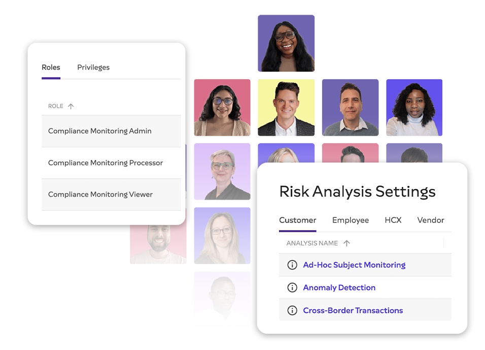 composite image of screenshots and team members