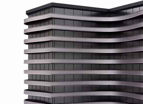 Black building.